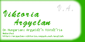 viktoria argyelan business card